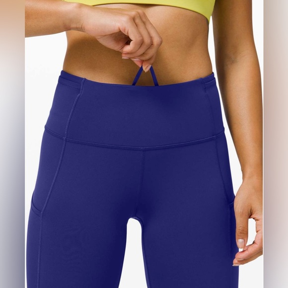 Lululemon Fast and Free High-Rise Crop II 23" *Non-Reflective in Larkspur - Picture 4 of 7